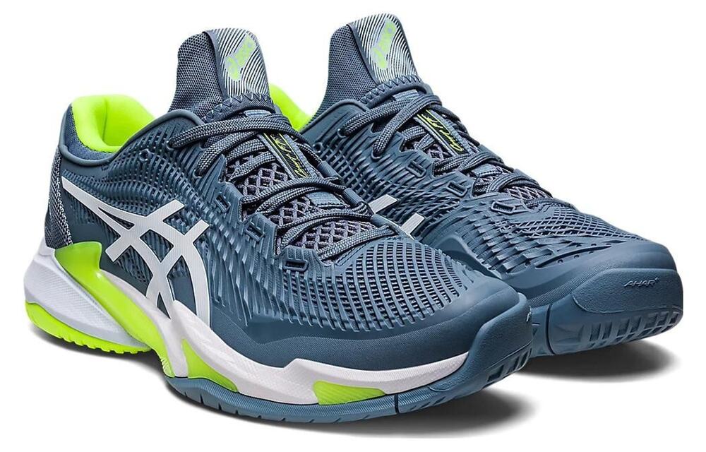 Asics Court FF 3 Comfort shock absorption Men Shoes Steel Blue/White - Size 13